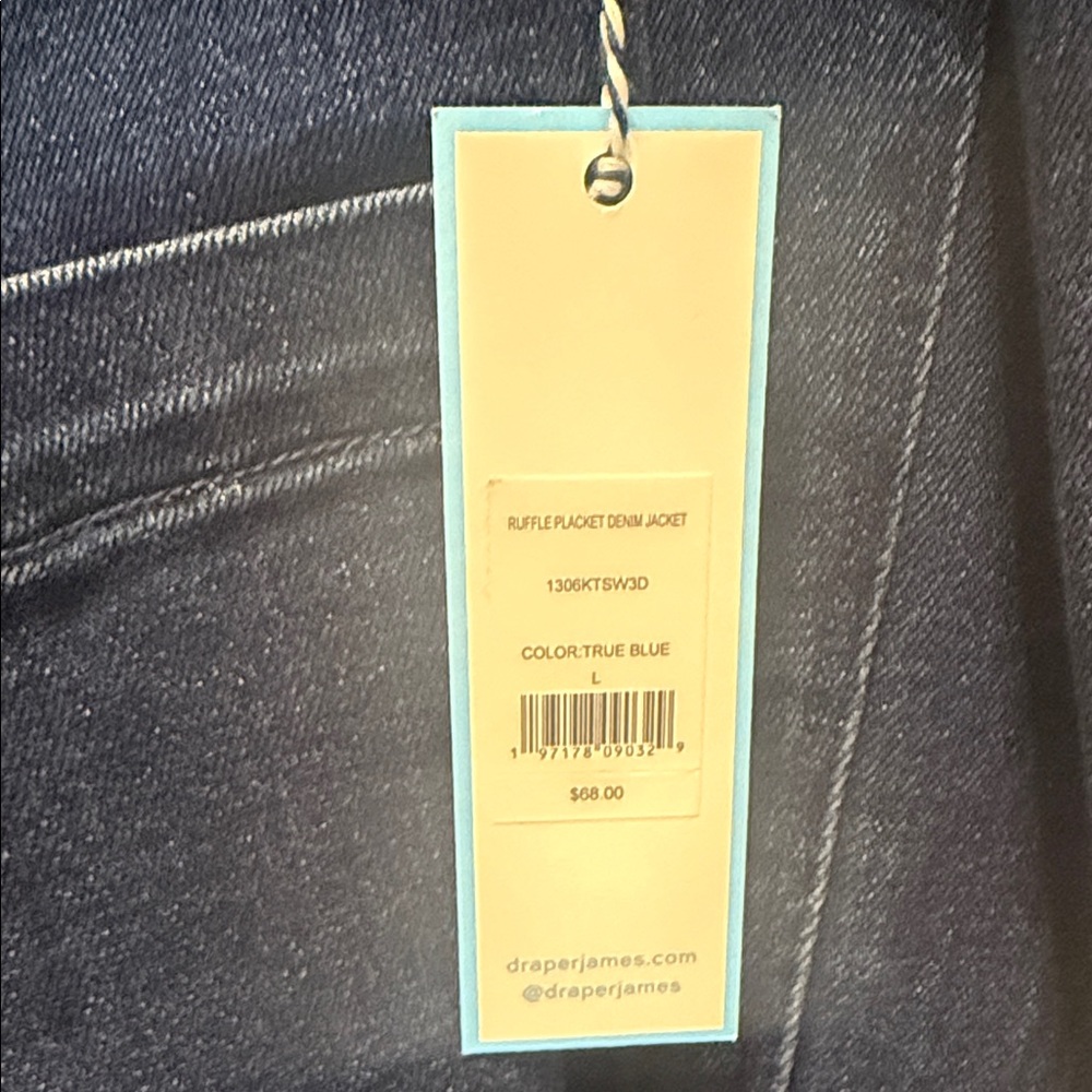 Draper James Ruffled Blue Jean Jacket - Picture 3 of 3